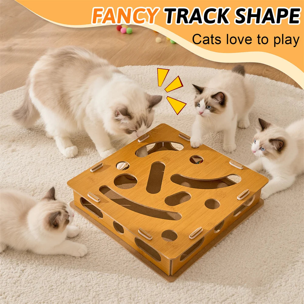 Jouet interactifs en bois pour chats