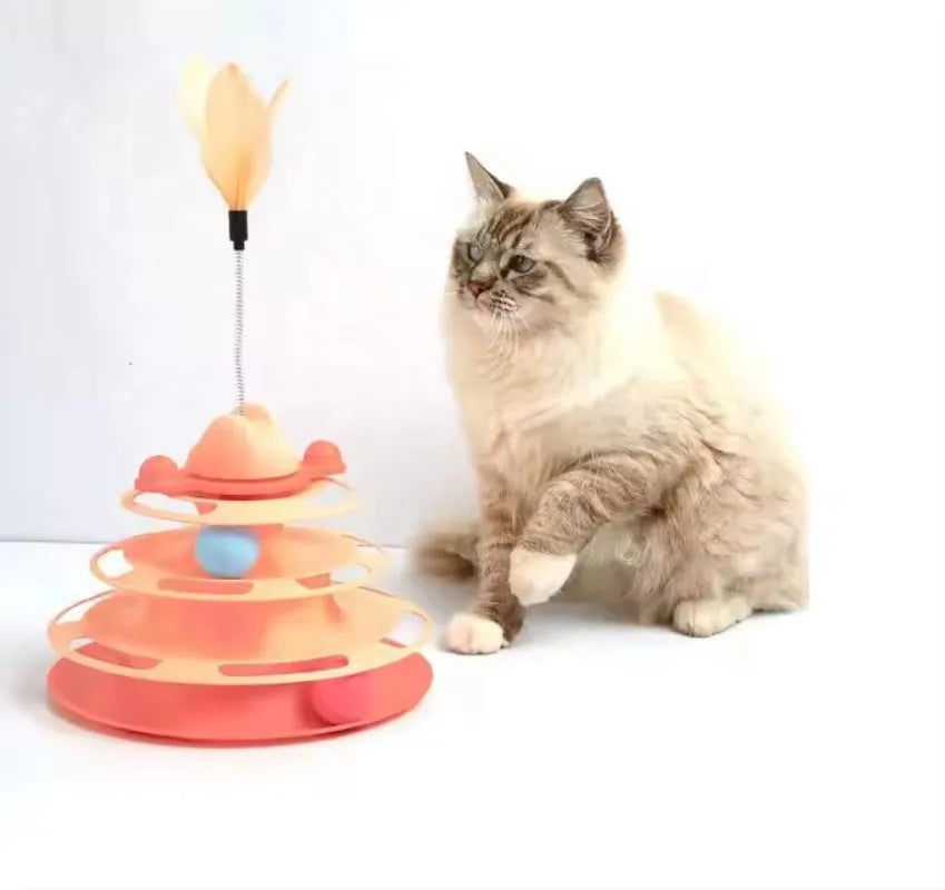 Jouet pour chats à trois couches