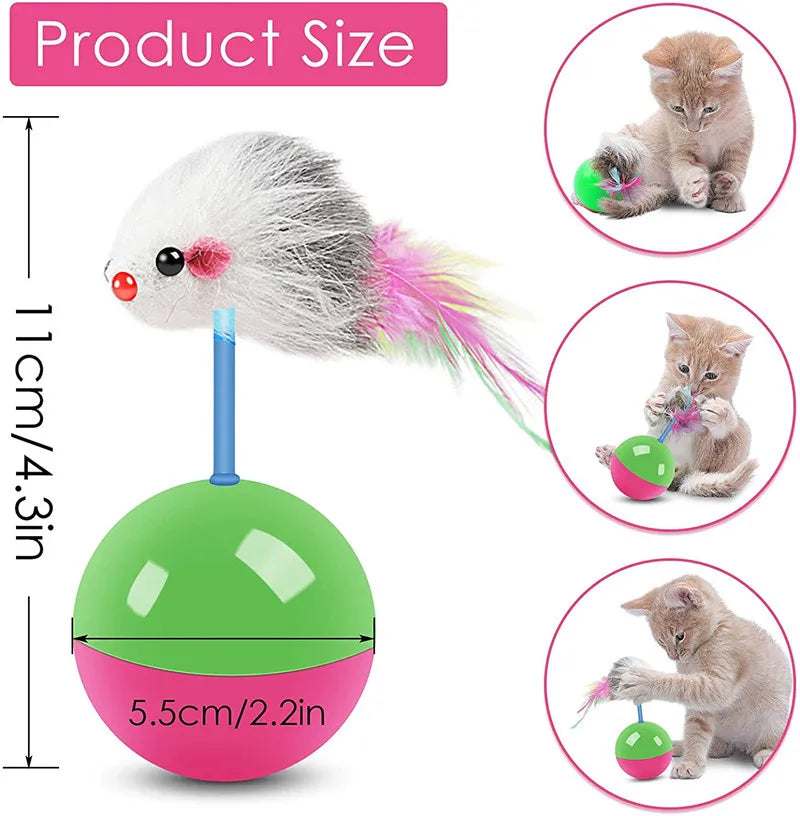 Balles jouet anti basculement pour chats