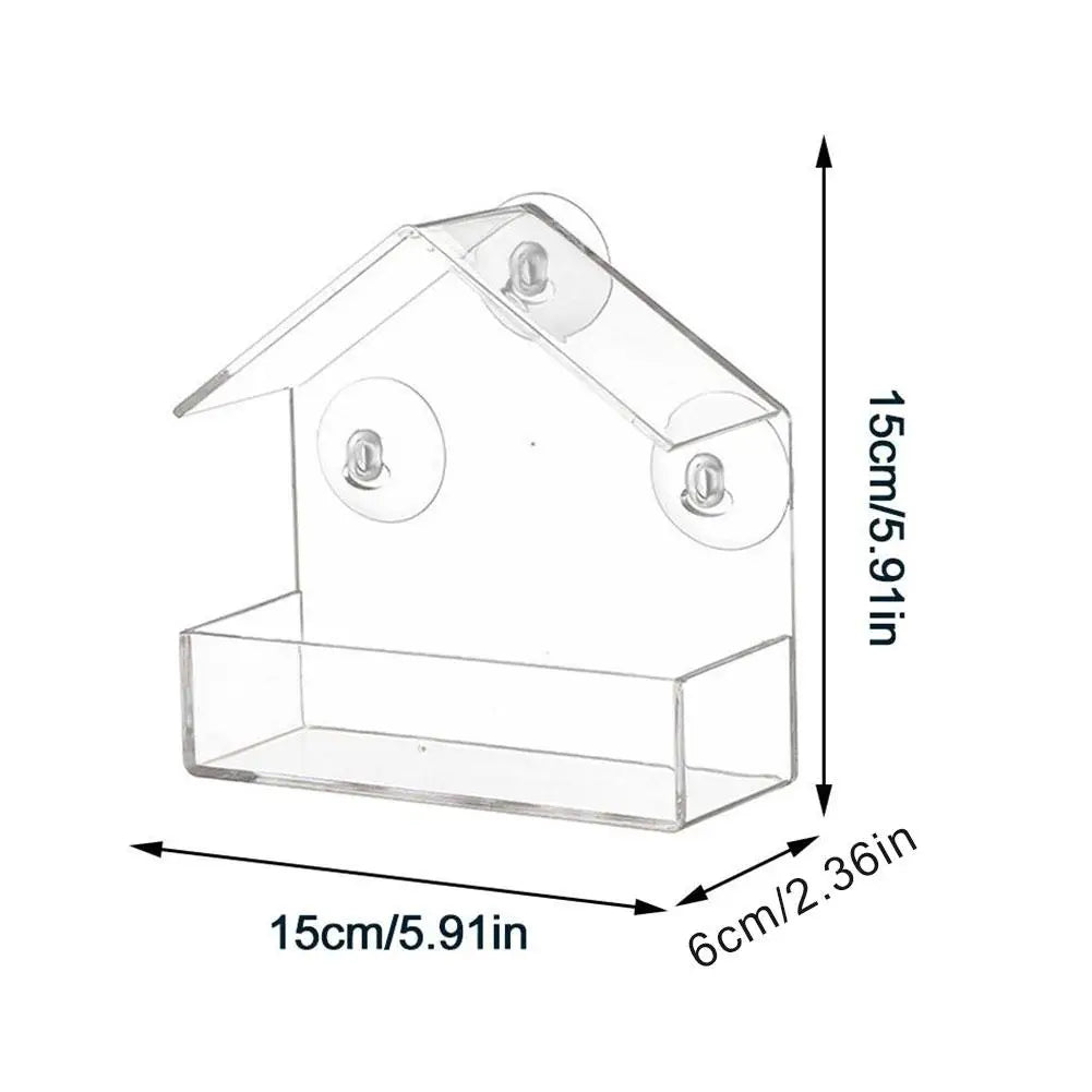 Bird Feeder Birds House for Outdoor, Window Bird Feeder with Strong Suction Cups for Wild Birds, Cardinal, Bluebird