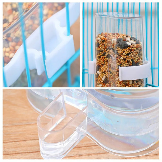 Distributeur d’eau pour oiseaux avec mangeoire