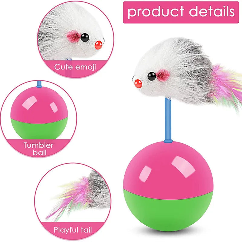 Balles jouet anti basculement pour chats