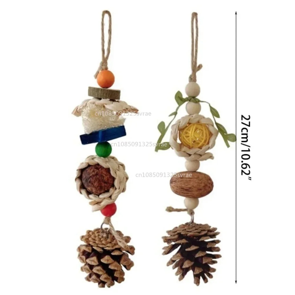 juguetes para pájaros Bird Toys Chewing Funny Parrot Toy Pet Bite Tearing Toy Cockatiels Parakeet Training Toy Bird Accessories