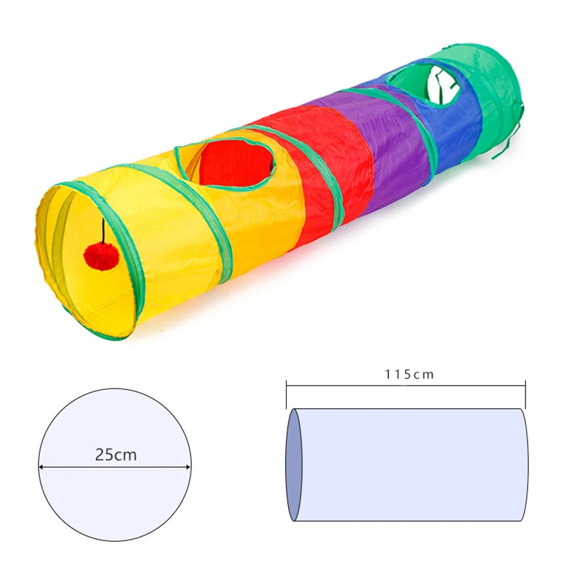 Tunnel pliable pour chats