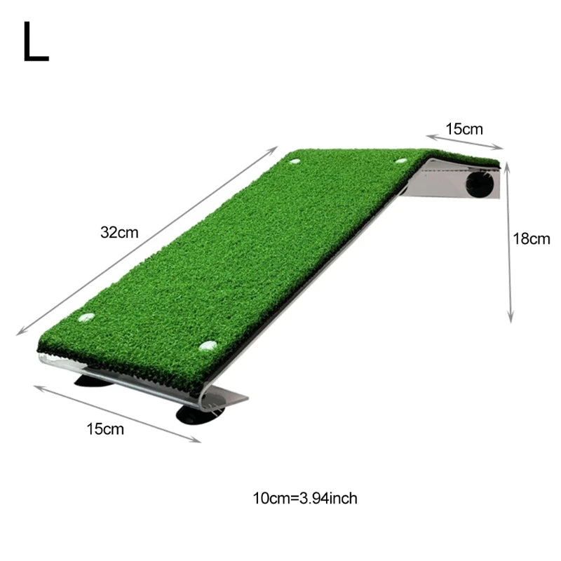 Reptile Ramp Platform Turtle Basking Rectangular Sunbathing Floating Platform Simulation Natural Lawn Habitat Climbing Ladder