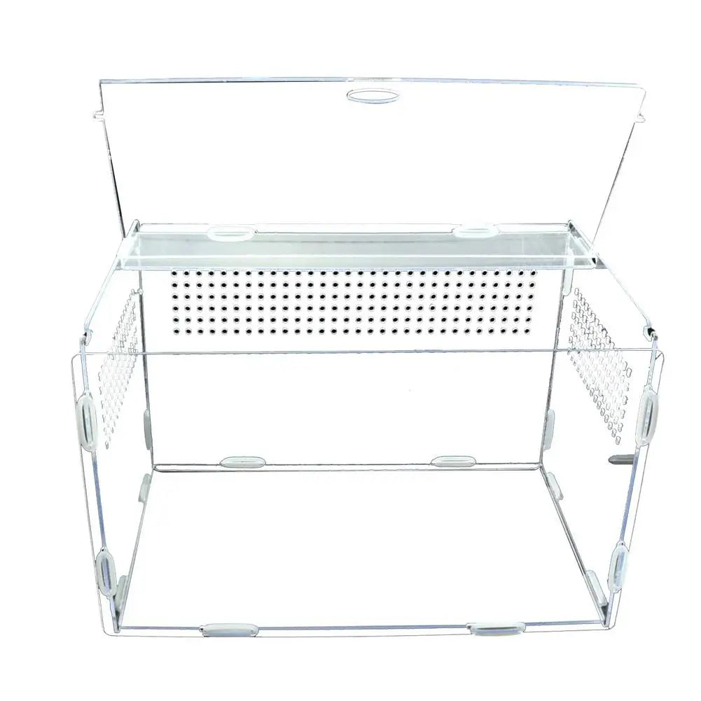 Reptile Breeding Box Lizard Centipede Spider Chameleon Terrarium Ornamental Box Acrylic Terrarium Transparent Box Pet Supplies