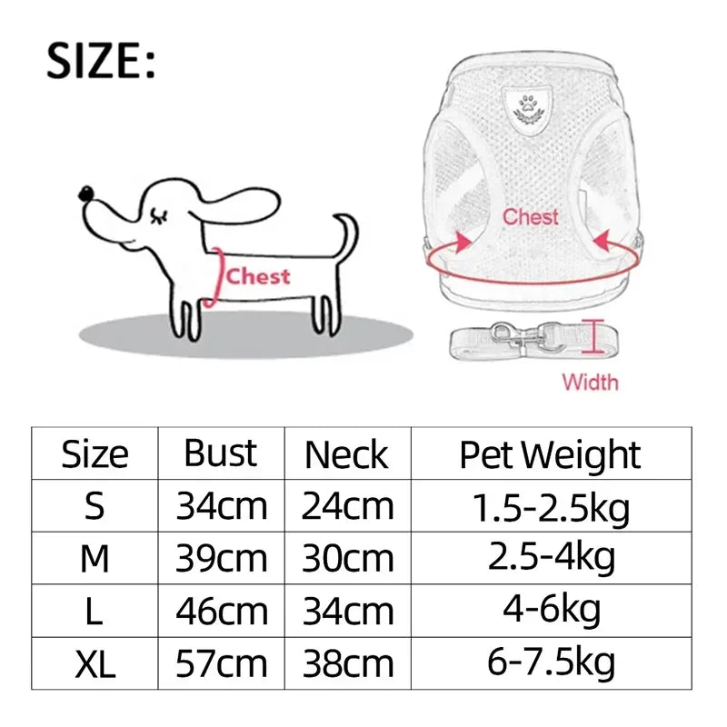 Harnais réglable pour chats et chiens