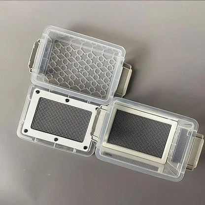 Reptile Feeding Box Transparentk Acrylic Reptile Feeder Food Storage for Lizards Chameleons Mealworms Crickets Dubia Cockroaches