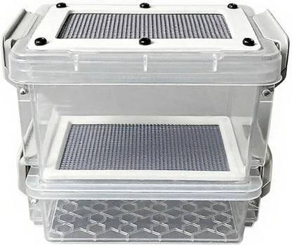 Reptile Feeding Box Transparentk Acrylic Reptile Feeder Food Storage for Lizards Chameleons Mealworms Crickets Dubia Cockroaches