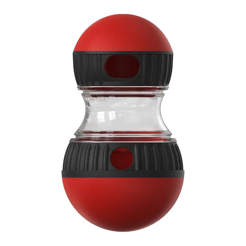 Distributeur de croquette elliptique avec balle roulante pour chiens