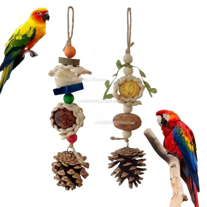 juguetes para pájaros Bird Toys Chewing Funny Parrot Toy Pet Bite Tearing Toy Cockatiels Parakeet Training Toy Bird Accessories