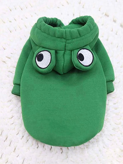 Sweat à capuche vert pour chien
