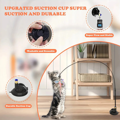 Jouet baguette d’accroche avec plume pour chats