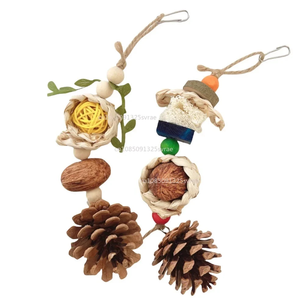 juguetes para pájaros Bird Toys Chewing Funny Parrot Toy Pet Bite Tearing Toy Cockatiels Parakeet Training Toy Bird Accessories