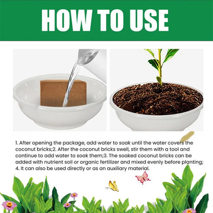 Reptile Coconut Soil Coir Pressed Coconut Fiber Substrate Lizard Tortoise Reptile Bedding Soil Reptile Terrarium Bottom Supplies