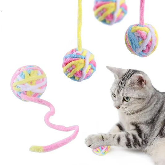 Balles à mâcher et à taquiner pour chats en laine