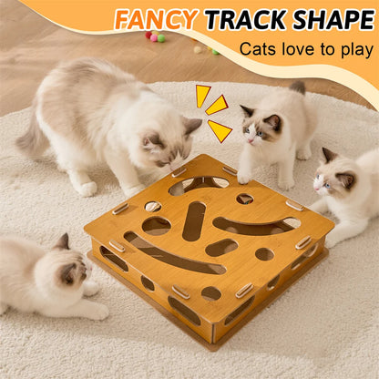 Jouet interactifs en bois pour chats