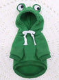 Sweat à capuche vert pour chien