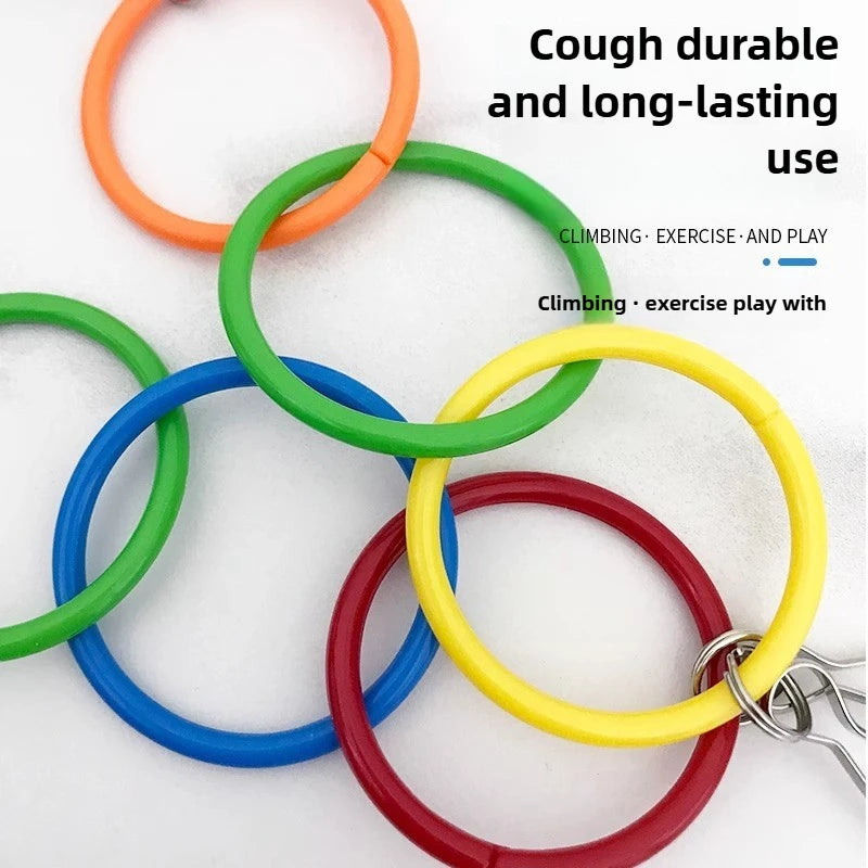 Jouets anneaux pour oiseaux