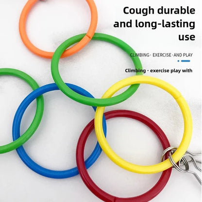 Jouets anneaux pour oiseaux