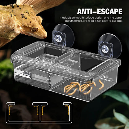 Reptile Water Food Bowl Worm Dish Ceramic Pet Bowls Anti-Escape Mini Reptile Mealworms Bowl for Lizard Bearded Dragon