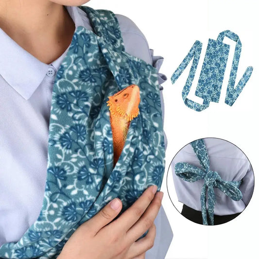 Outdoor Reptile Sling Bag Useful Reptile Carrier Bag Comfortable Flannel Sling Reptile Carrier  Bearded Dragon Sling Bag