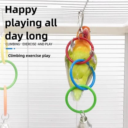 Jouets anneaux pour oiseaux