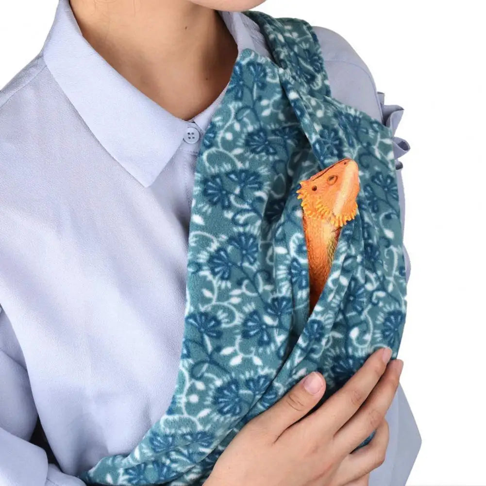 Outdoor Reptile Sling Bag Useful Reptile Carrier Bag Comfortable Flannel Sling Reptile Carrier  Bearded Dragon Sling Bag