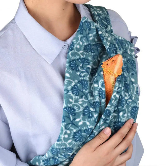 Outdoor Reptile Sling Bag Useful Reptile Carrier Bag Comfortable Flannel Sling Reptile Carrier  Bearded Dragon Sling Bag