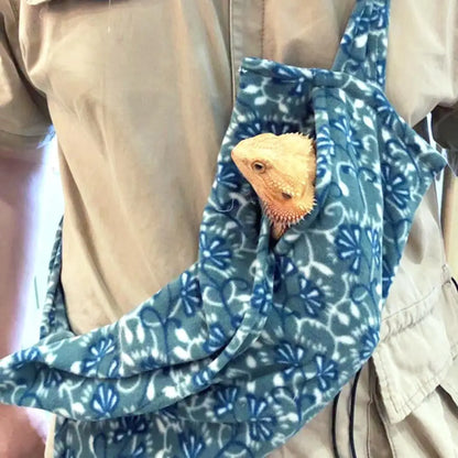 Outdoor Reptile Sling Bag Useful Reptile Carrier Bag Comfortable Flannel Sling Reptile Carrier  Bearded Dragon Sling Bag