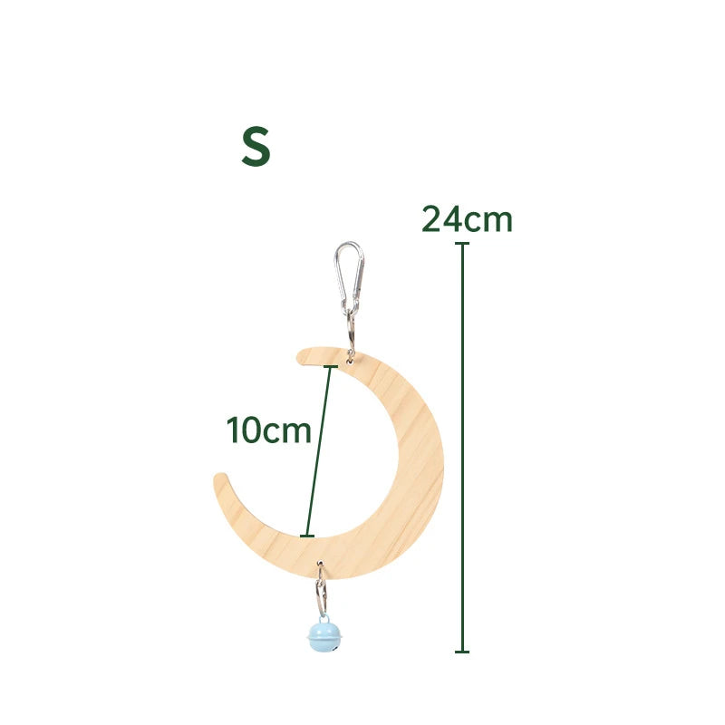 Bird Mirror Wooden Interactive Play Toy With Perch For Small Parrot Budgies Parakeet Cockatiel Conure Lovebird Cage Accessories