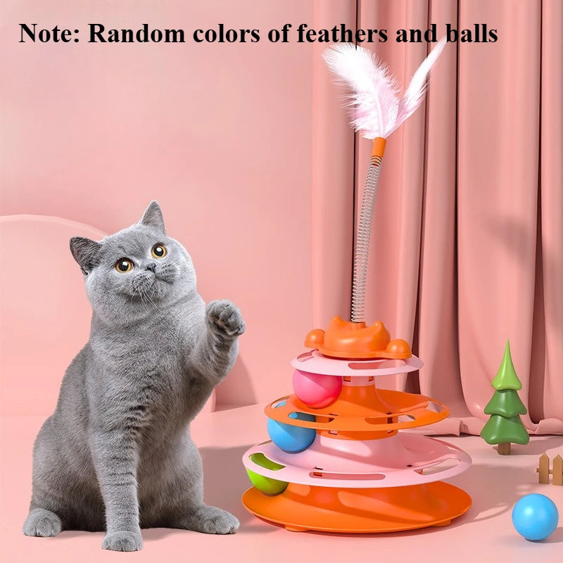 Jouet pour chats à trois couches
