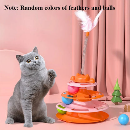 Jouet pour chats à trois couches