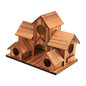 Bird House Room Wood Families Bluebird Finch Hanging Birdhouse For Garden Waterproof And Wear-resistant Pet Supplies