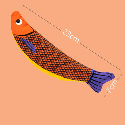 Peluche en forme de poisson à l’herbe à chats