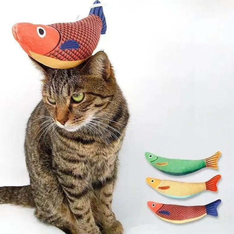Peluche en forme de poisson à l’herbe à chats