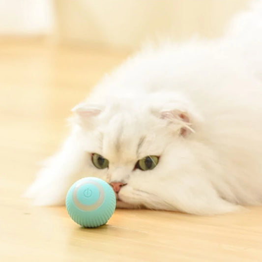 Balle interactive pour chats à rotation automatique