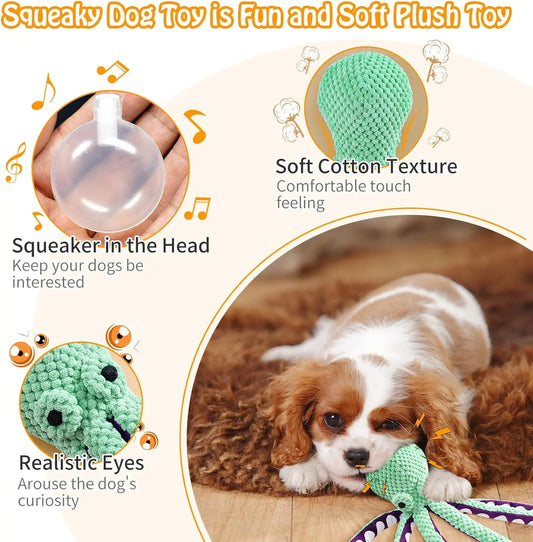 Peluche pieuvre jouet pour chiens