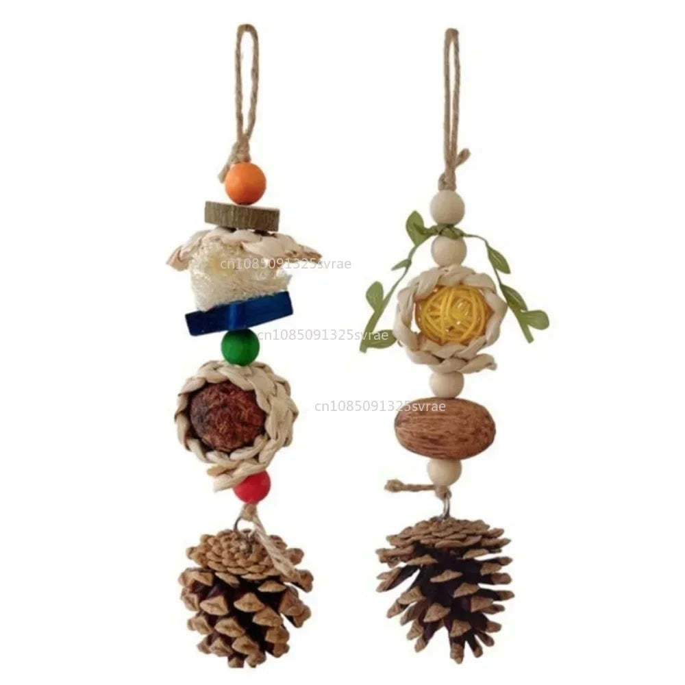 juguetes para pájaros Bird Toys Chewing Funny Parrot Toy Pet Bite Tearing Toy Cockatiels Parakeet Training Toy Bird Accessories
