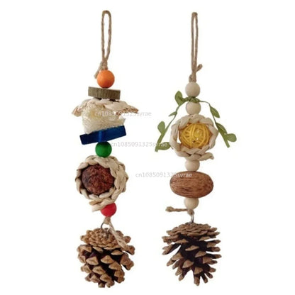 juguetes para pájaros Bird Toys Chewing Funny Parrot Toy Pet Bite Tearing Toy Cockatiels Parakeet Training Toy Bird Accessories