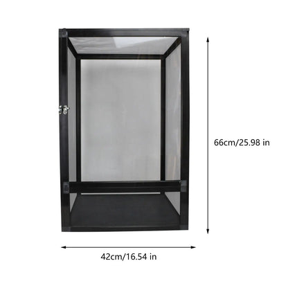 Reptile Terrarium Pet Enclosure Front Door Dismantling Reptile Cage Interaction Tank for Snake Gecko Chameleons Bearded Dragons
