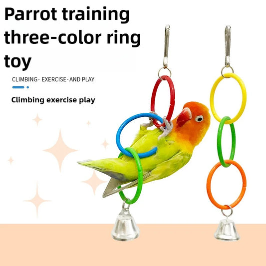 Jouets anneaux pour oiseaux