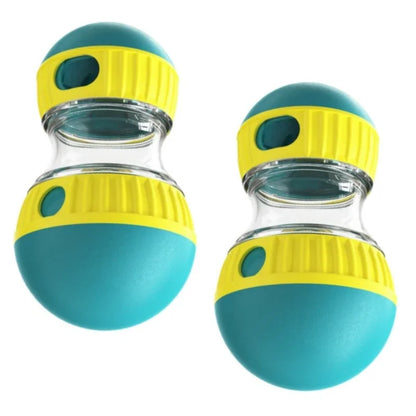 Distributeur de croquette elliptique avec balle roulante pour chiens