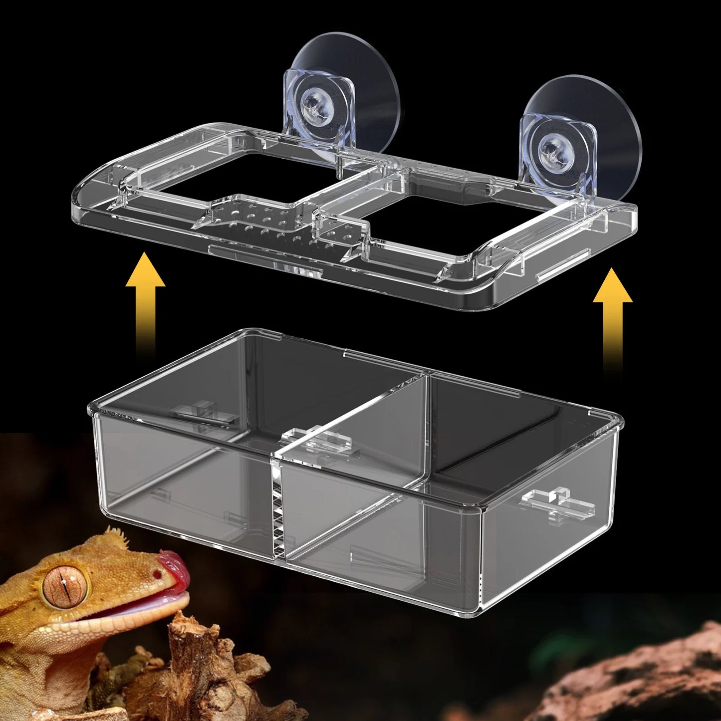 Reptile Water Food Bowl Worm Dish Ceramic Pet Bowls Anti-Escape Mini Reptile Mealworms Bowl for Lizard Bearded Dragon