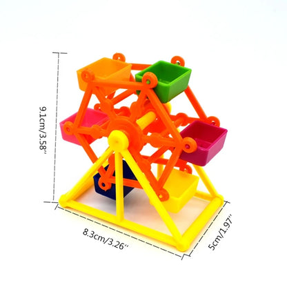 Bird Foraging Toys Creative Parrot Feeder Rotate Training Toys Intelligence Growth Cage Colorful Pecking Windmill Toy