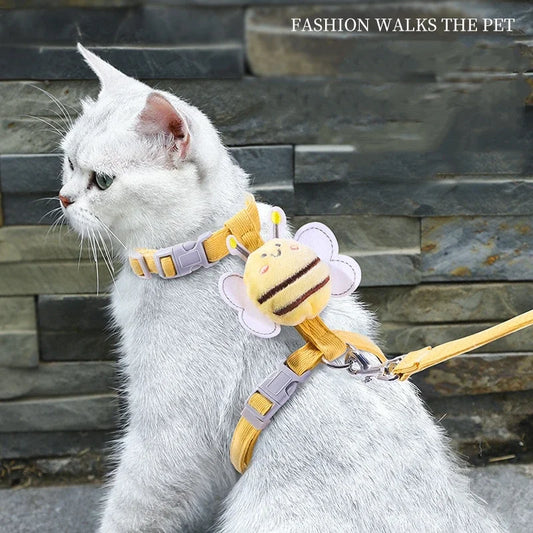 Harnais et laisse réglable pour chats