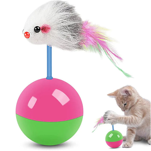 Balles jouet anti basculement pour chats
