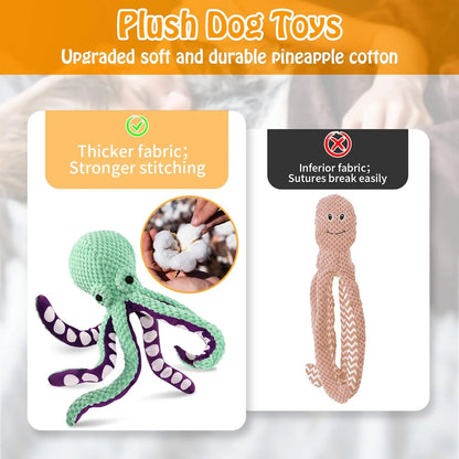 Peluche pieuvre jouet pour chiens