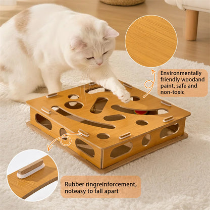 Jouet interactifs en bois pour chats
