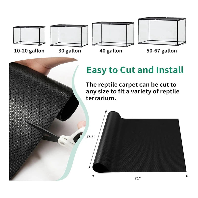 Reptile Mat,Reptile Terrarium Substrate Liner For Leopard Gecko, Lizard,Snake,Tortoise,Reptile Flooring